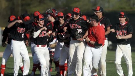 photo found on ThisWeek Community News. The Westerville South baseball team after beating Westerville North 18-0, Friday, April 23.
