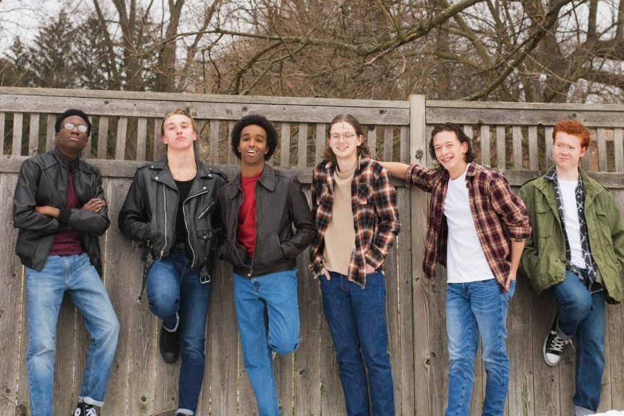 “The Outsiders” Cast played the part as they prepared for their heart-wrenching, glowing performance on January 26, 27, and 28. 
L to R
Latif Sulaimon, Braden Mcdonald, Mahad Yusuf, Tyler Zwick, William Livingston, Nolan Rough
