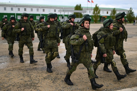 Freshly conscripted Russian soldiers preparing to depart to join the war in Ukraine. These new soldiers were average Russian citizens mere weeks ago.