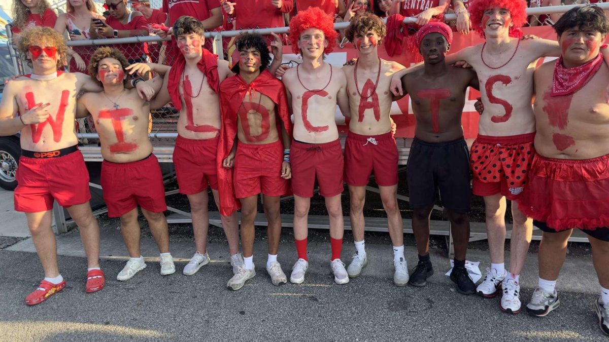 Student Section Paints Their Chest to Show School Spirit