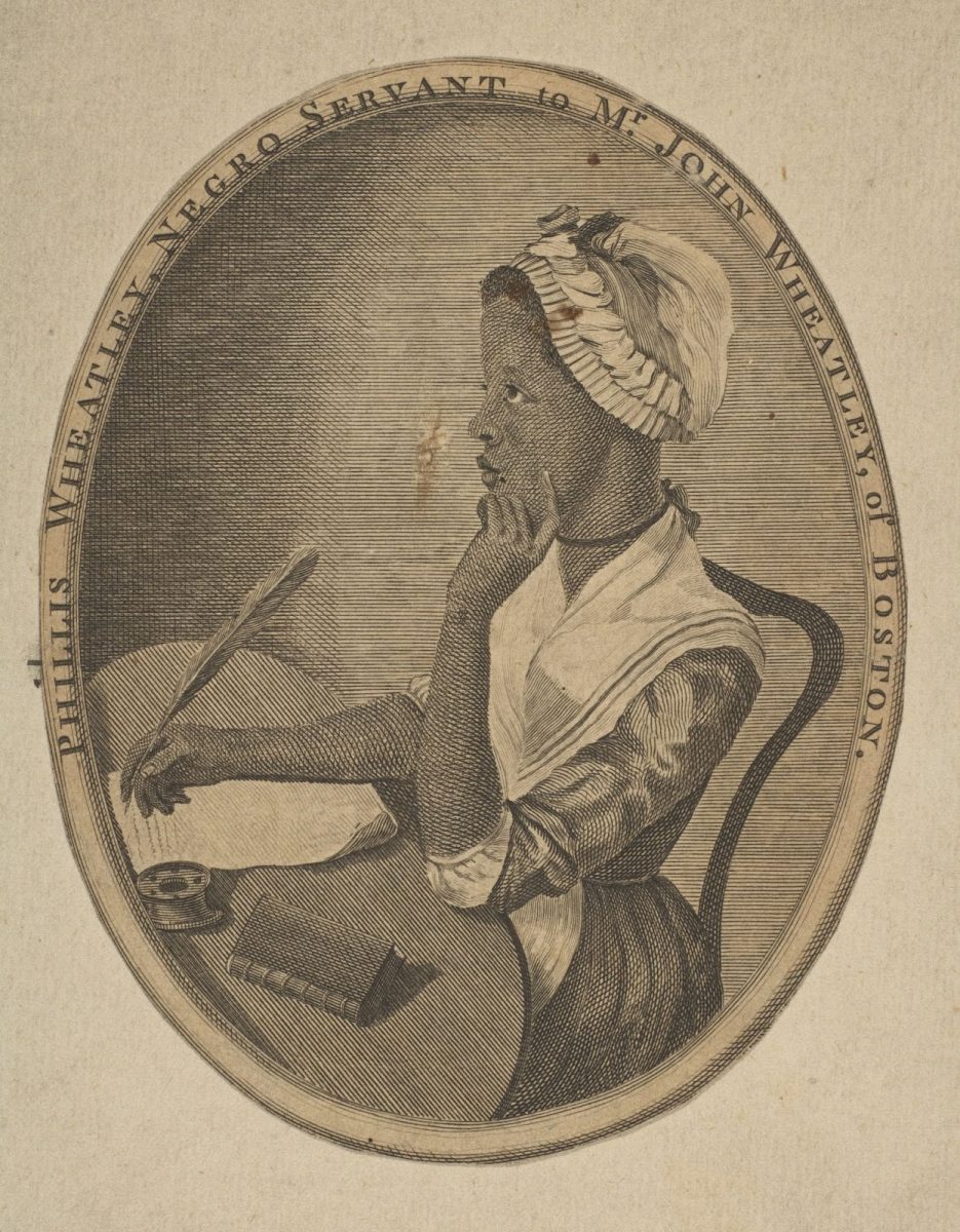 Phillis Wheatley writes a poem in her master’s home in Boston, Massachusetts.