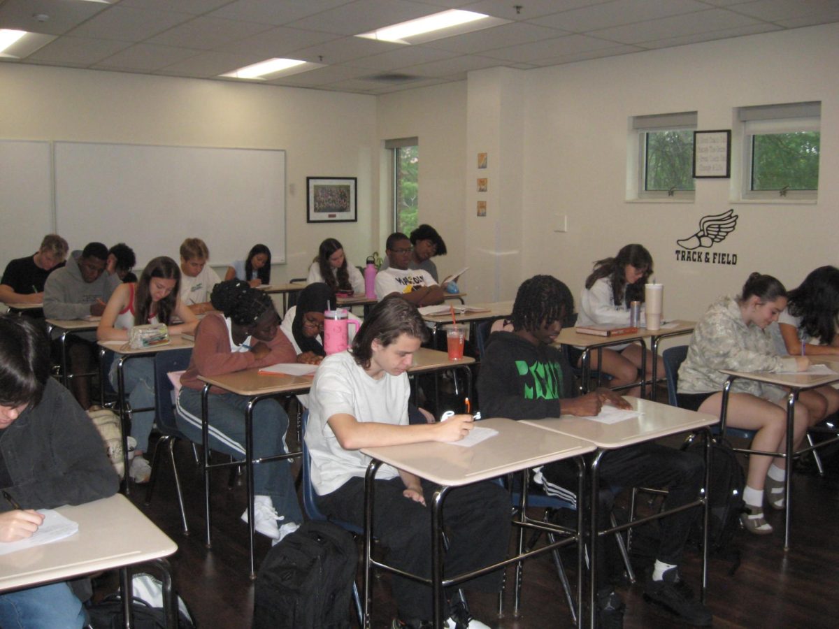History teacher Jimmy Gaul's 2nd period financial literacy class is starting the year off right by working hard and getting ready to learn. This class has recently become a graduation requirement that will better prepare students for the real world by educating on various fiscal topics, from filing taxes to investing money