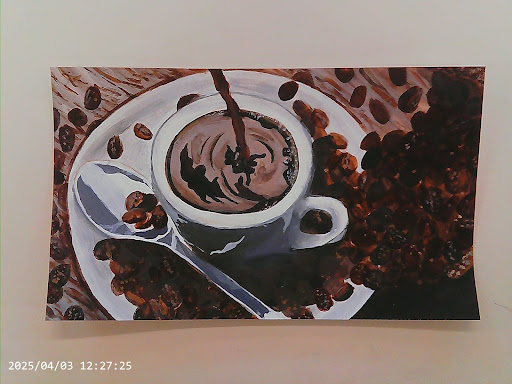 Cryptic McCulloch's painting, "Coffee".